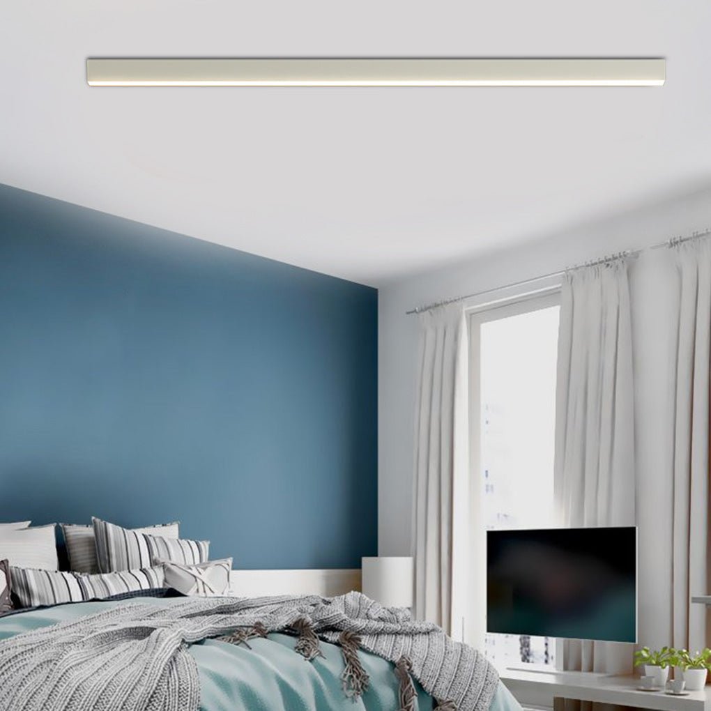 Minimalist Linear LED Wall Sconce — Aluminum & Acrylic, Stepless Dimming, 3-Step Color Temp (3000K/4500K/6000K), Remote Control