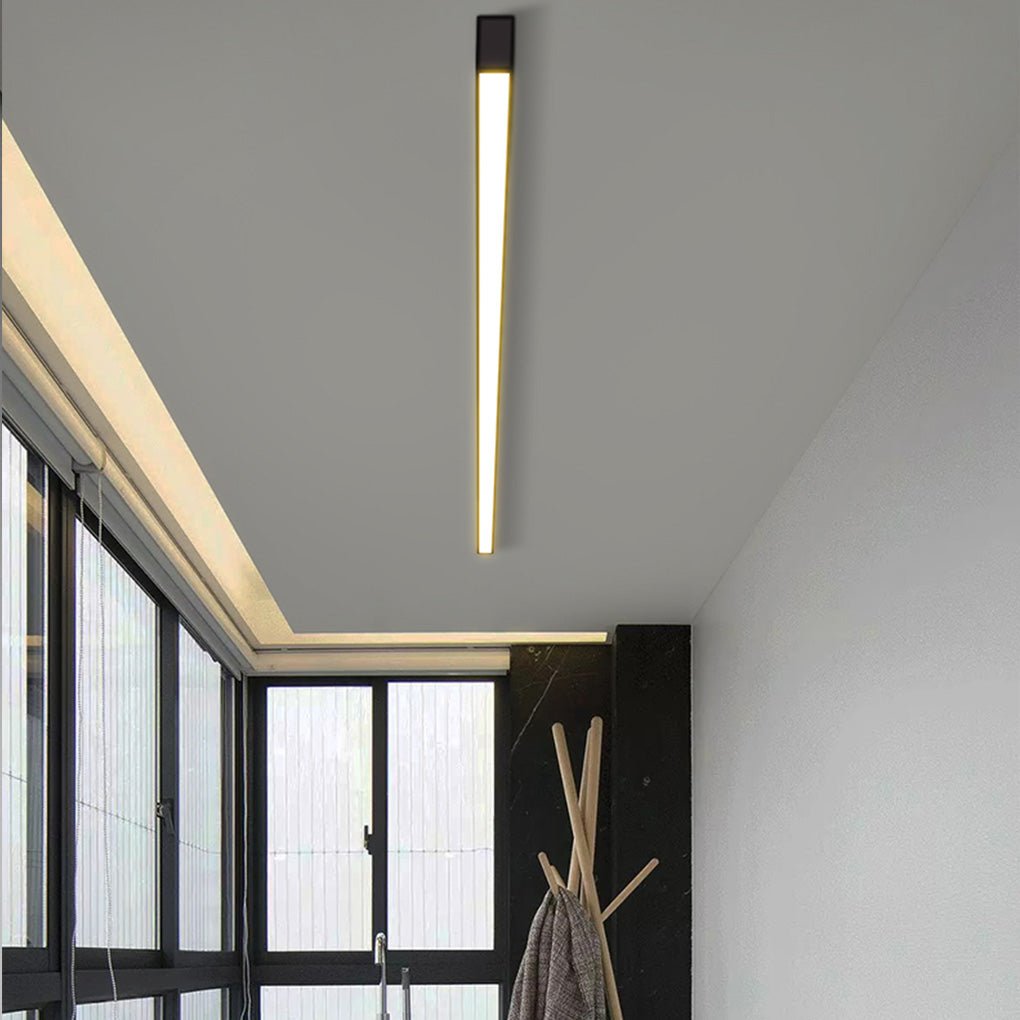 Minimalist Linear LED Wall Sconce — Aluminum & Acrylic, Stepless Dimming, 3-Step Color Temp (3000K/4500K/6000K), Remote Control