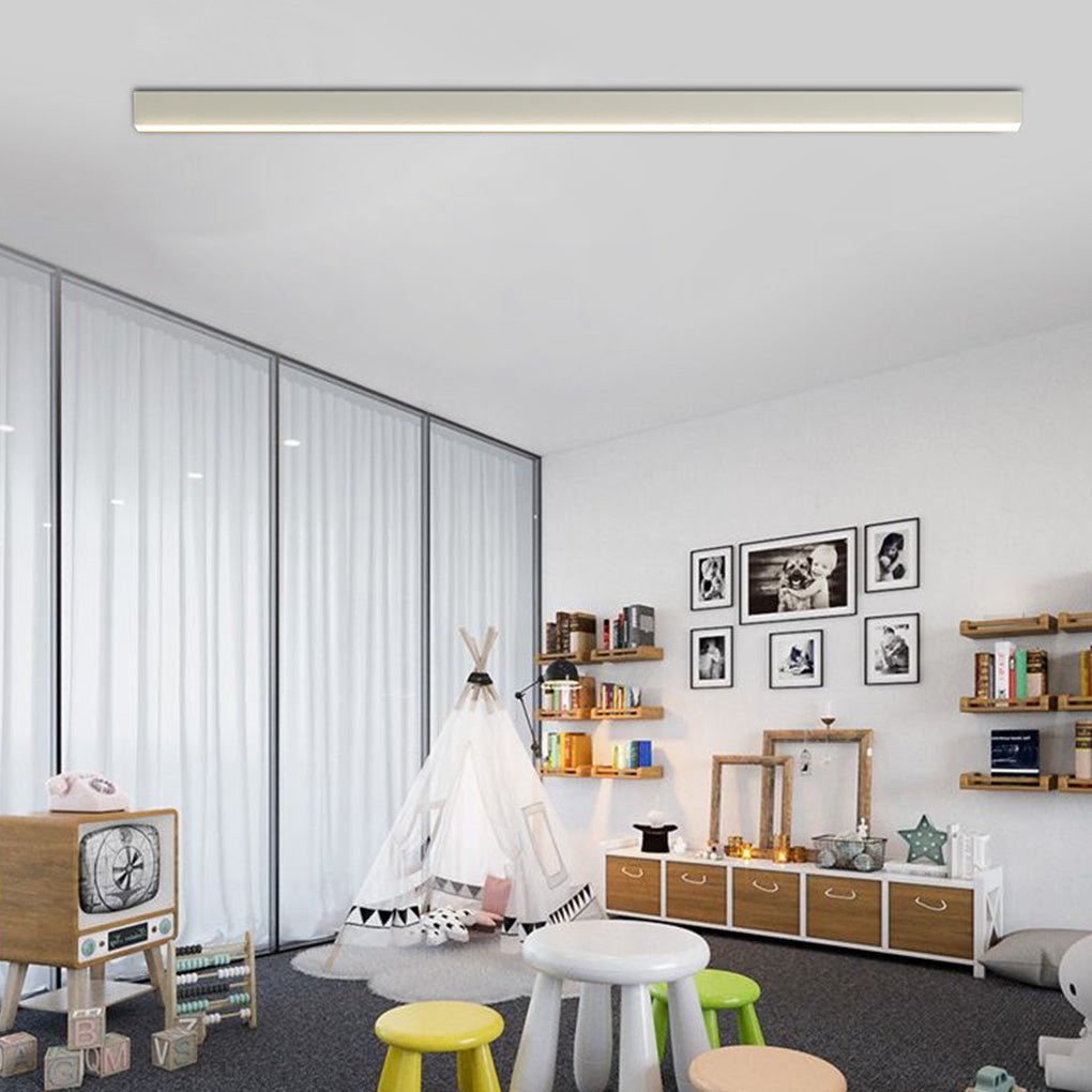Minimalist Linear LED Wall Sconce — Aluminum & Acrylic, Stepless Dimming, 3-Step Color Temp (3000K/4500K/6000K), Remote Control