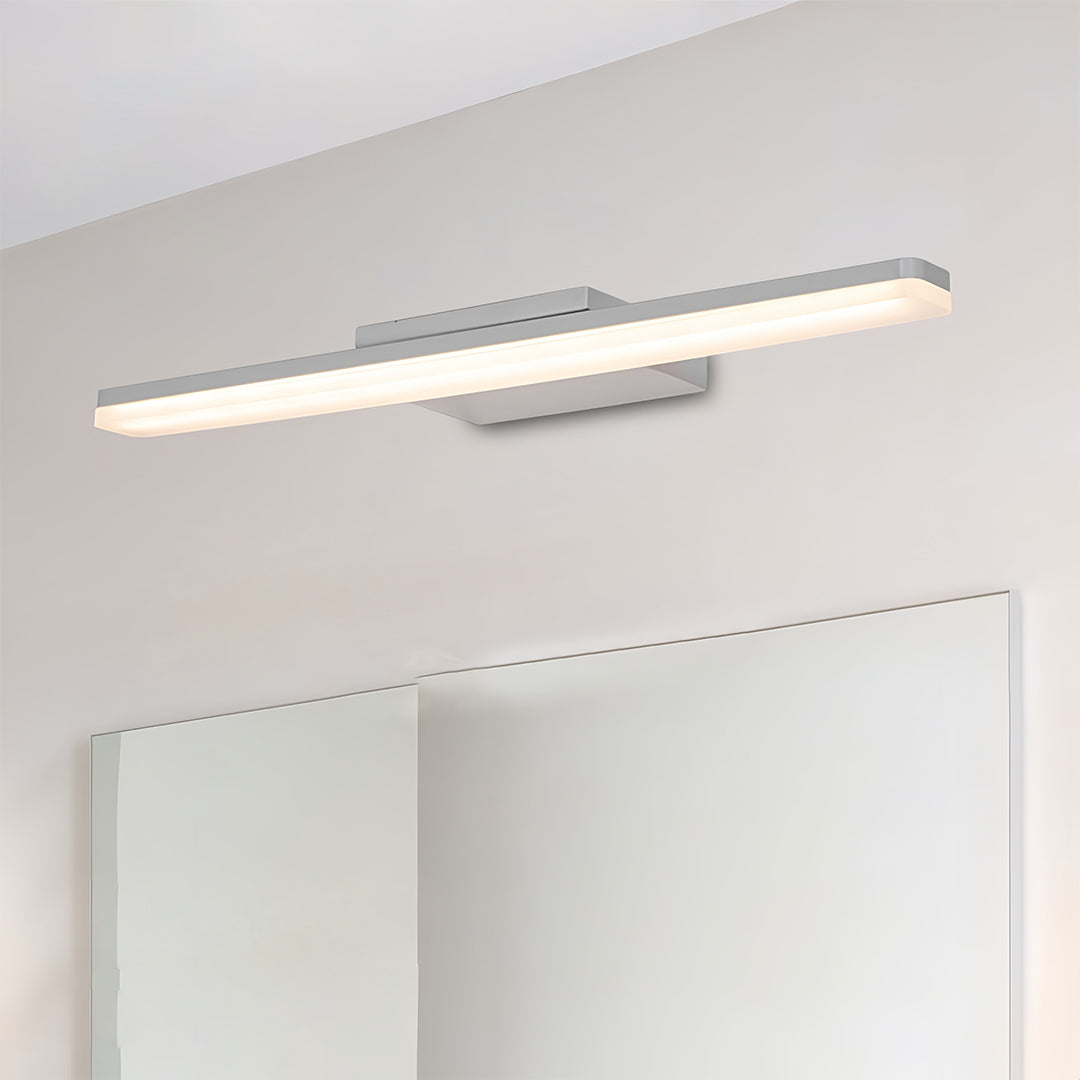 Minimalist Bathroom Vanity Light Bar — White Aluminum, 12W LED, 4200K Neutral Light