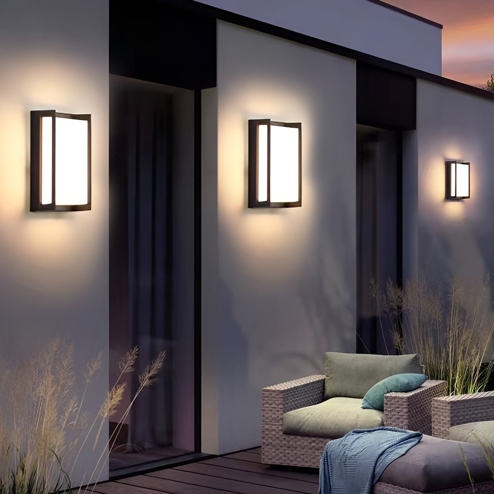 minimalist waterproof led outdoor wall sconce lights