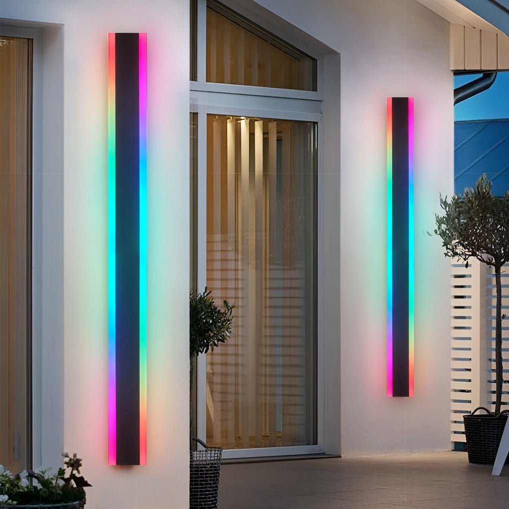minimalist waterproof linear led outdoor wall light ideal for porch mounting