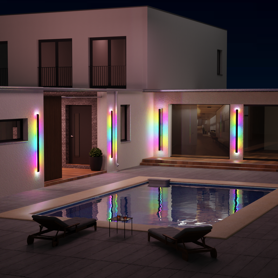minimalist waterproof linear led outdoor wall light ideal for porch mounting