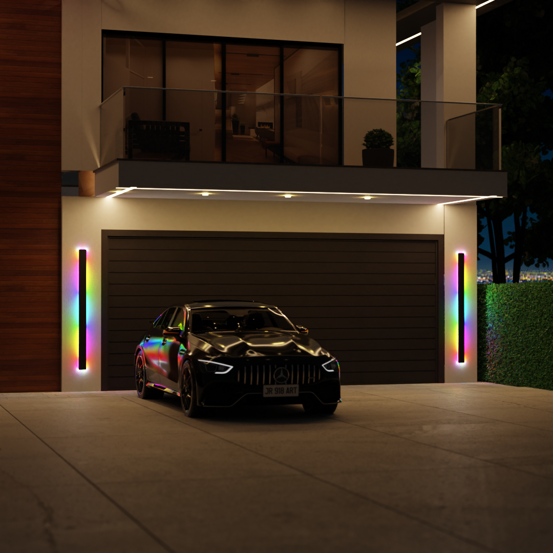minimalist waterproof linear led outdoor wall light ideal for porch mounting