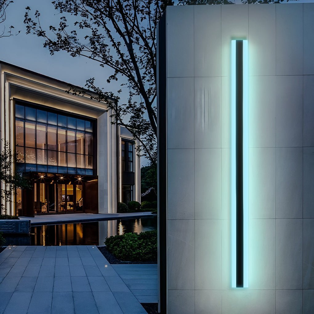 minimalist waterproof linear led outdoor wall light ideal for porch mounting