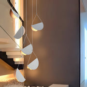 minimalist white glider pendant light available in 1 3 or 6 lights