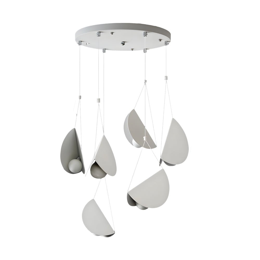 minimalist white glider pendant light available in 1 3 or 6 lights