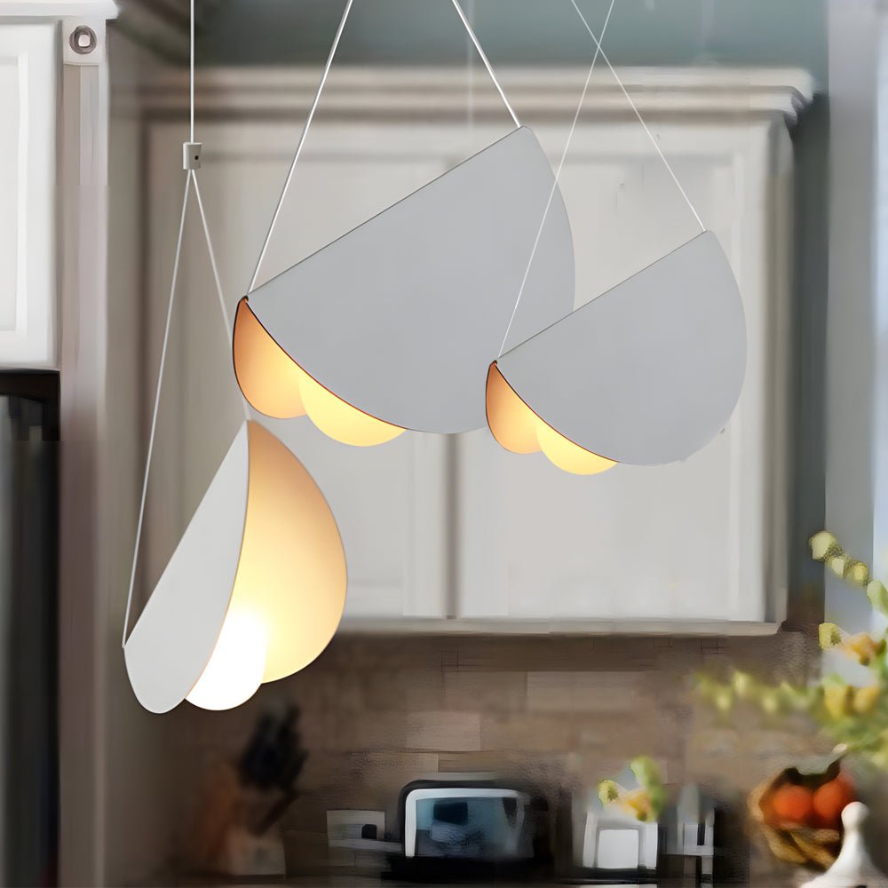 minimalist white glider pendant light available in 1 3 or 6 lights