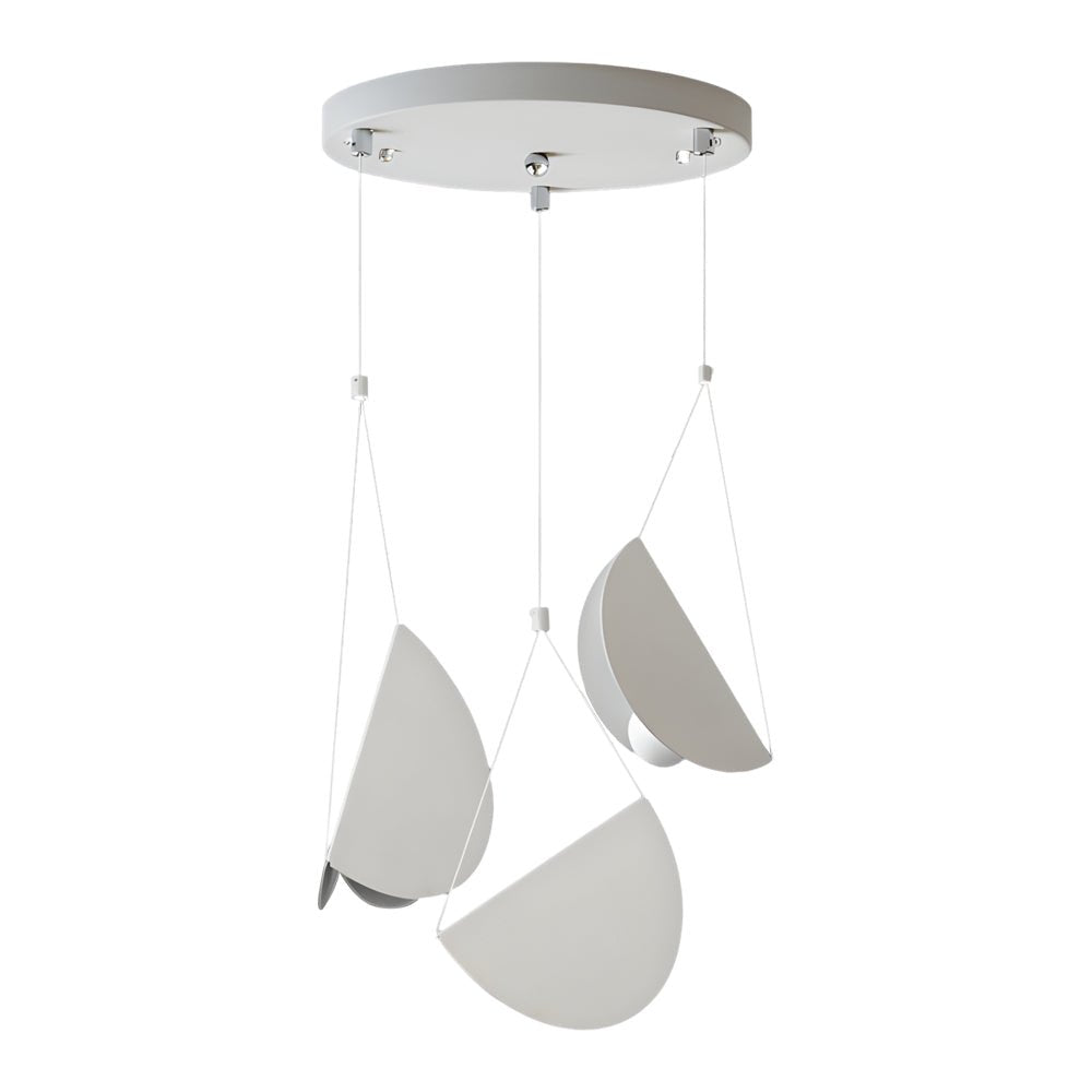 minimalist white glider pendant light available in 1 3 or 6 lights