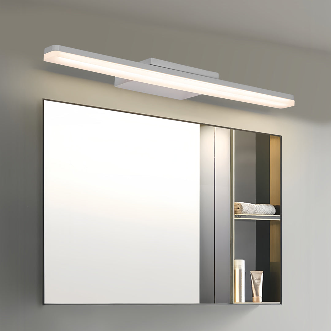 Minimalist Bathroom Vanity Light Bar — White Aluminum, 12W LED, 4200K Neutral Light