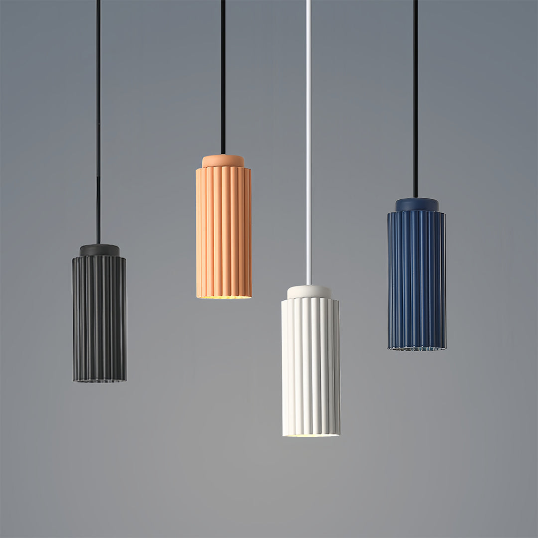 Minimalist Cylinder Mini Pendant — Iron, GU10 5W, Three-Color Temperature, 2m Adjustable Cord