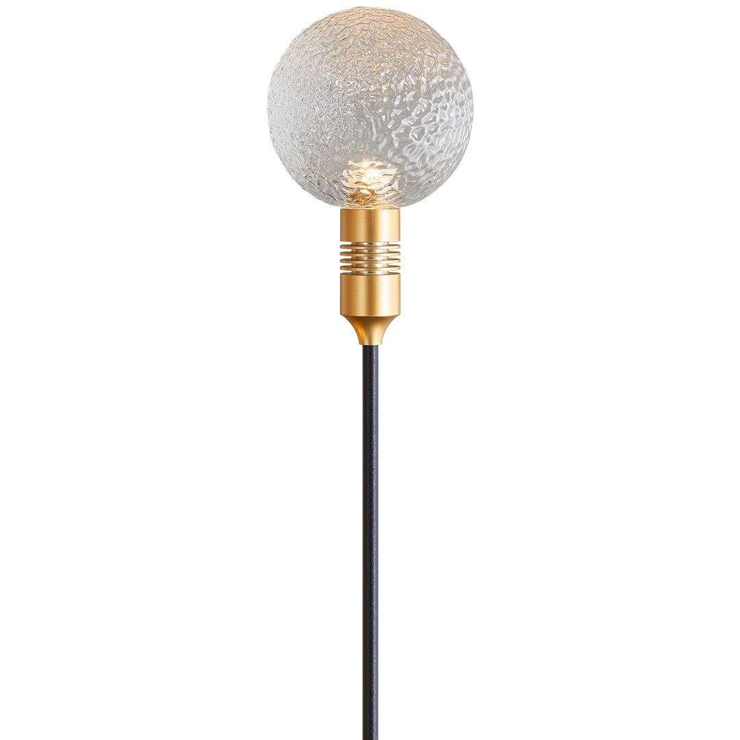 Reed-Shaped Glass Sphere Path Light — Aluminum, LED, IP65, 28"–55.5" Heights, Brown / Green / Clear