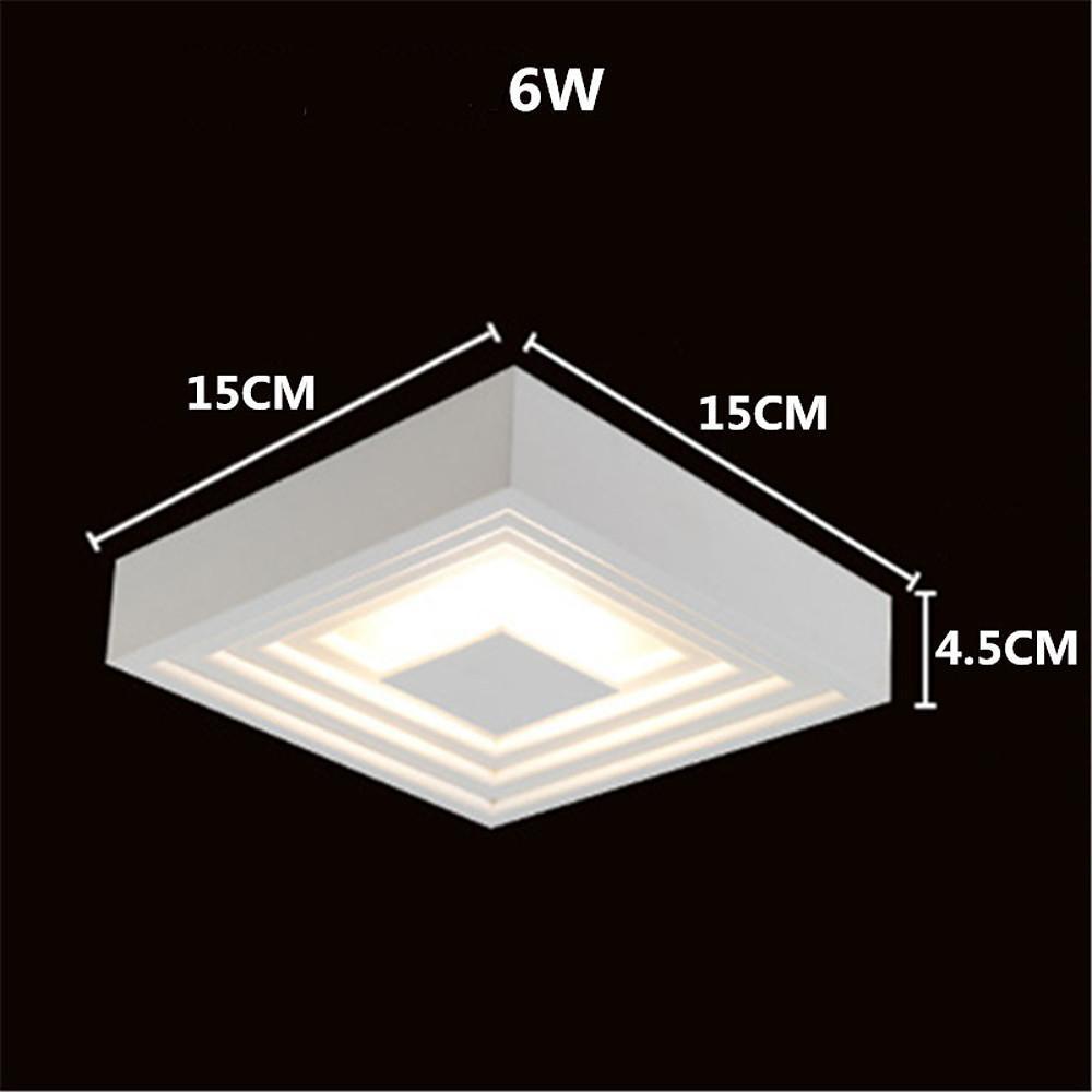 Geometric Multi-Circle LED Flush-Mount Ceiling Light — Aluminum, 6", 6W, 3000–6000K Adjustable