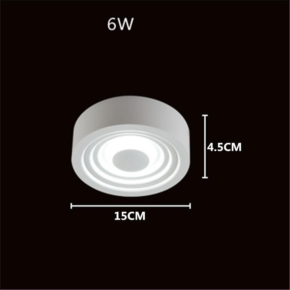 Geometric Multi-Circle LED Flush-Mount Ceiling Light — Aluminum, 6", 6W, 3000–6000K Adjustable