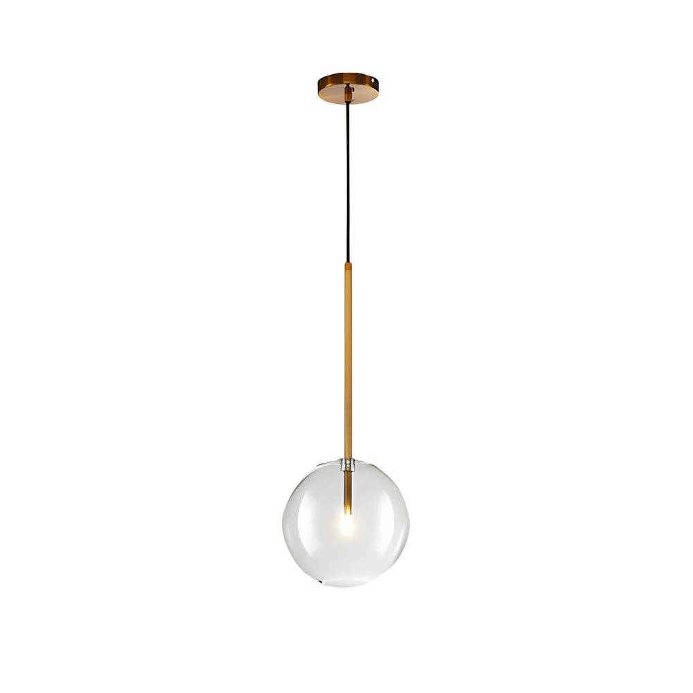 modern 1 light clear glass globe pendant light stylish hanging fixture