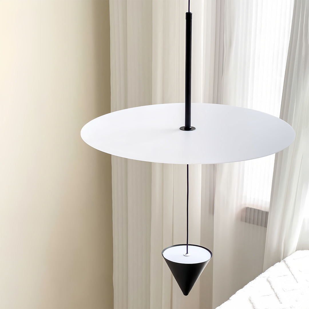 Minimalist Linear Cone Pendant — Aluminum, 1-Light LED, 5W, 30cm & 40cm, 3-Color Temperatures