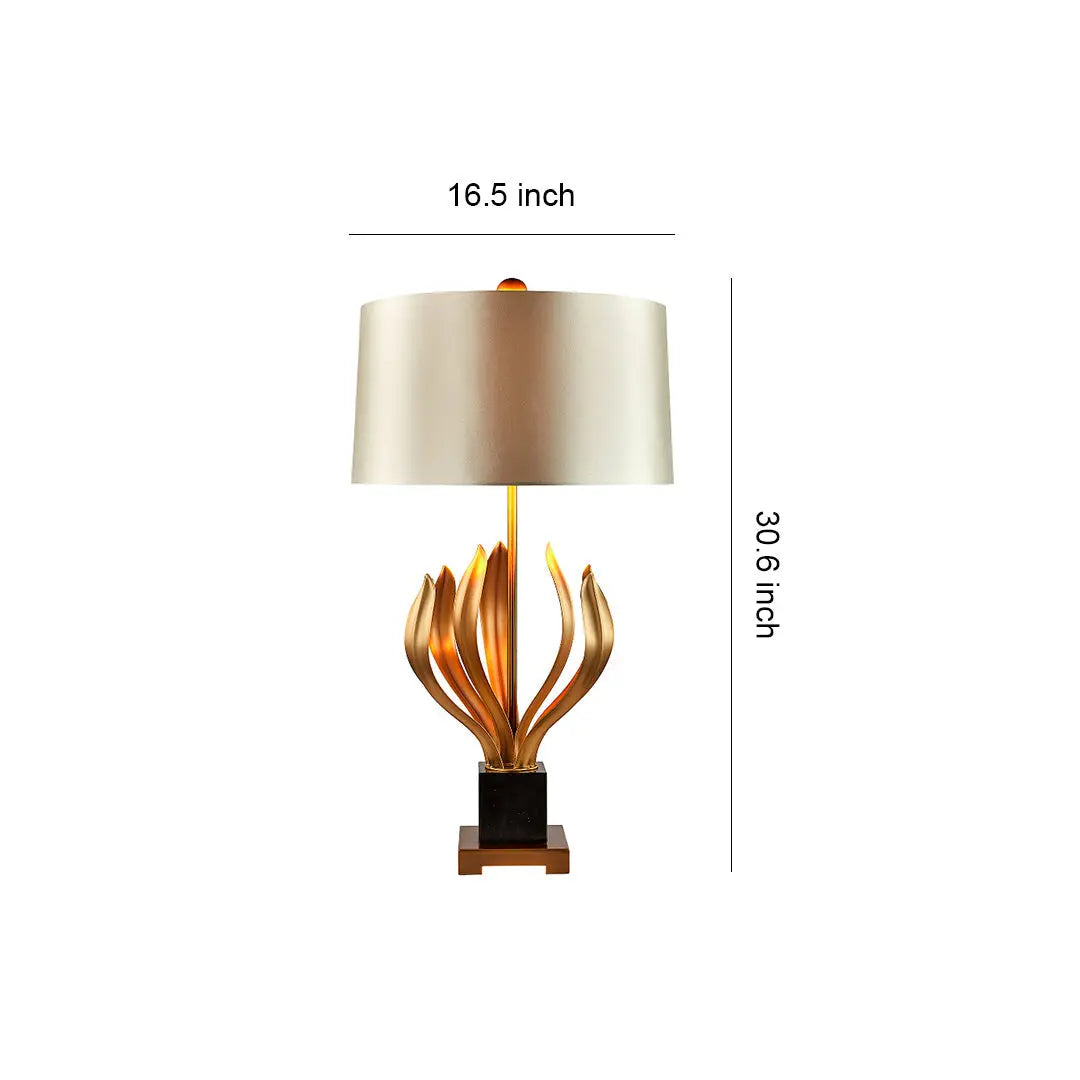 Creative Vintage Metal Table Lamp with Fabric Shade for Nightstands Luxe