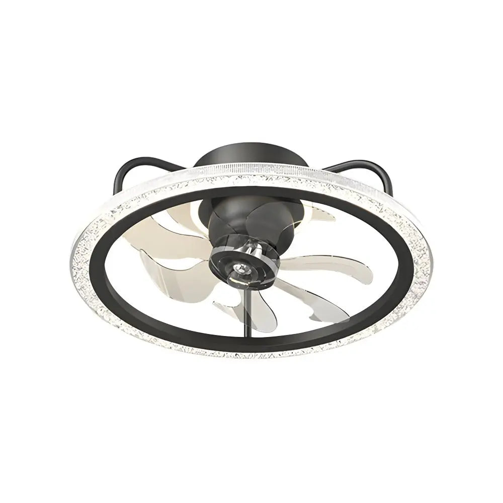 Modern 360° Shake Head Ceiling Fan with Light - Creative Design and 3-Step Dimming Luxe
