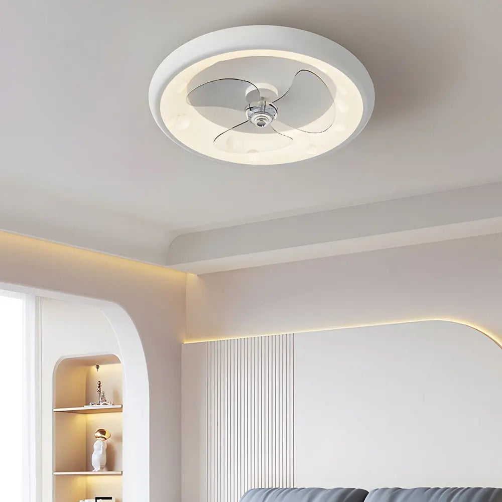 Modern 4-Speed LED Ceiling Fan Lamp with Remote Control and 3 Blades Luxe