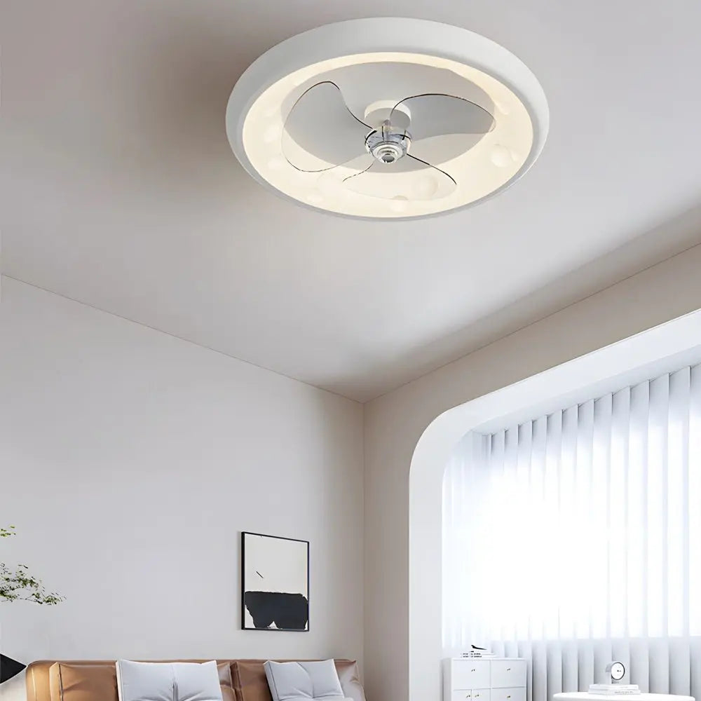 Modern 4-Speed LED Ceiling Fan Lamp with Remote Control and 3 Blades Luxe