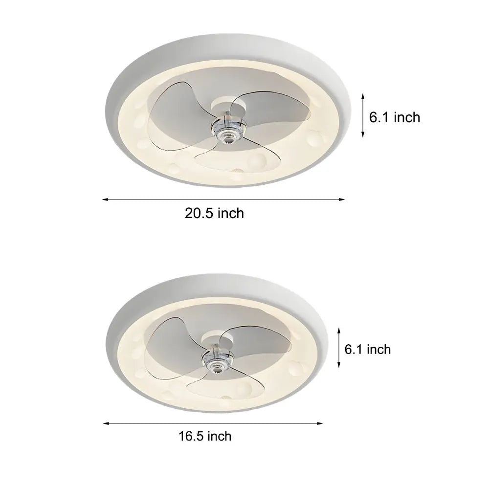 Modern 4-Speed LED Ceiling Fan Lamp with Remote Control and 3 Blades Luxe