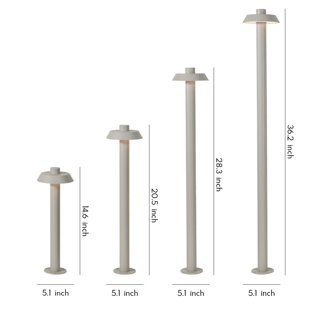 Aluminum LED Path Light — IP65 Weatherproof, Ra90 High Color Rendering, DC 24V, 4 Height Options