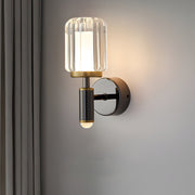 modern aluminum sconce with clear acrylic arm for living room wall lighting