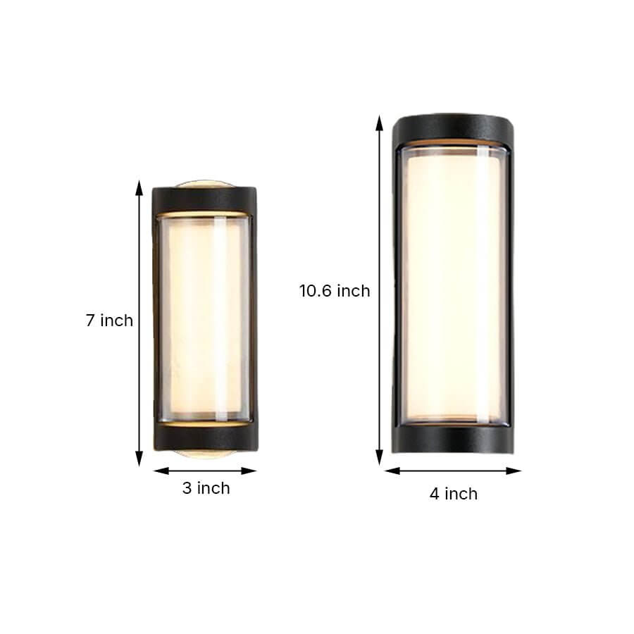 modern arc and rectangular designs sleek dual directional outdoor wall light