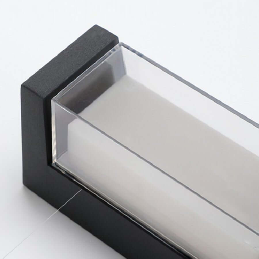 modern arc and rectangular designs sleek dual directional outdoor wall light