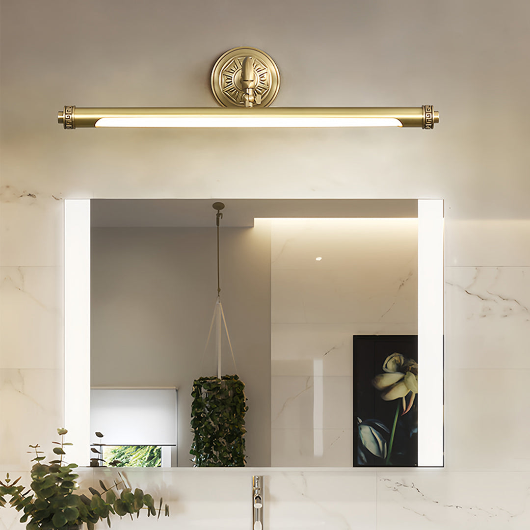 Gold Bathroom Vanity Light Bar — Full Copper, LED, 180° Adjustable, 7W / 9W / 12W, Multi-Color Temperature