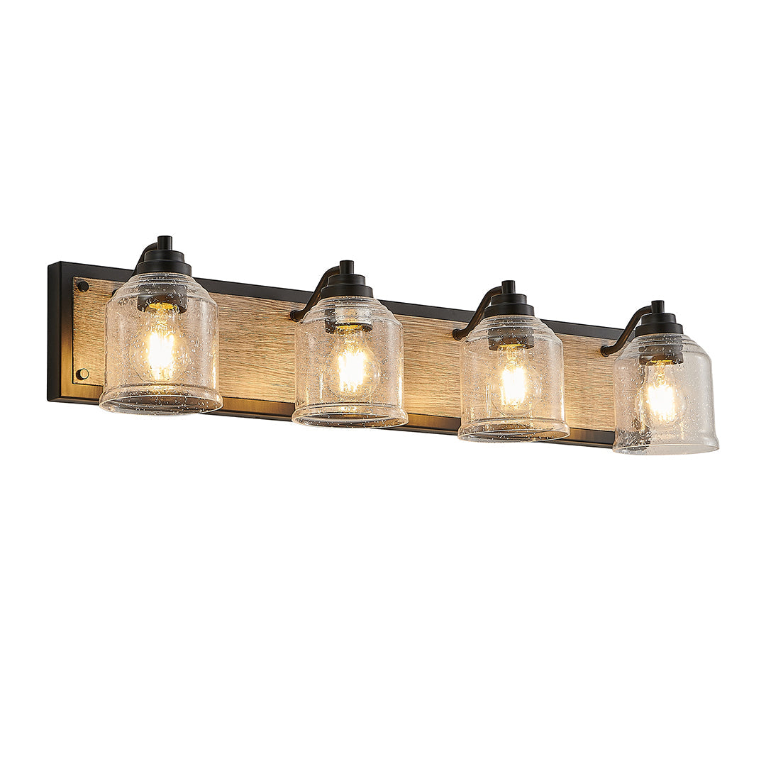 Geometric Linear Multi-Light Vanity Sconce — Iron, Matte Black or White, 3/4/5/6-Light, E26, Hardwired