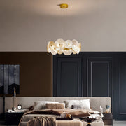 Clear Glass & Silver Iron Chandelier — 12- or 18-Light, G9, Three-Color, Adjustable Chain