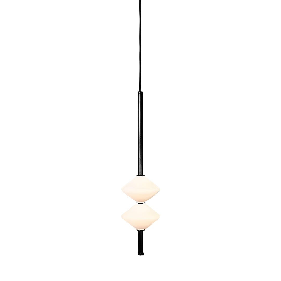 Minimalist Geometric Mini Pendant — Aluminum and Glass, LED, 7W / 14W, 1- or 2-Light, Adjustable Height