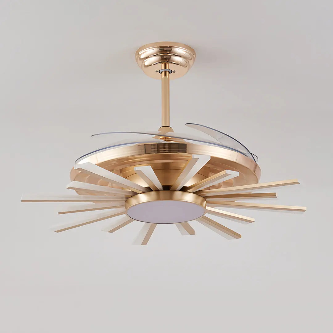 Luxury Multi-Head Iron Body Black Ceiling Fan with Light - Modern Design Luxe