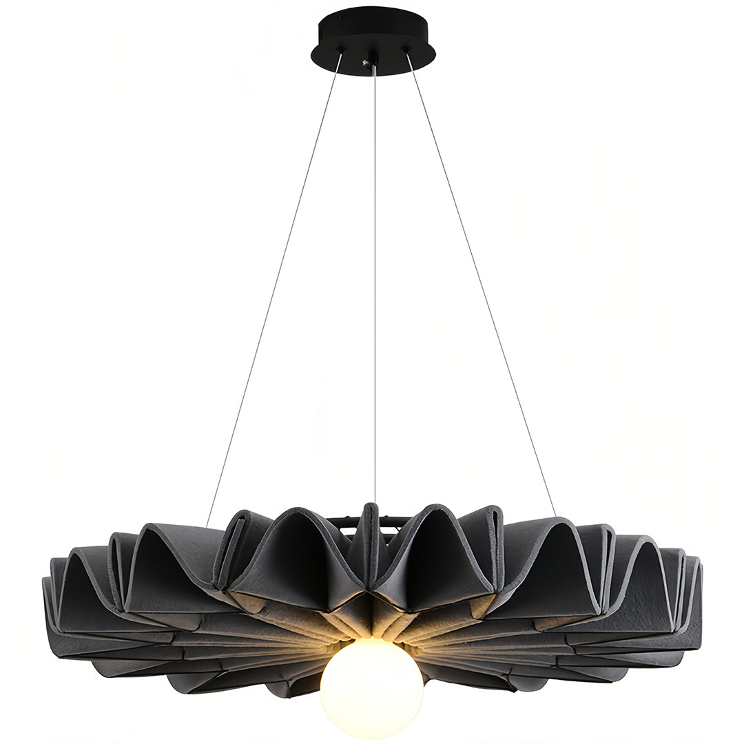 Large-Diameter PET Felt Pendant — Minimalist, Sound-Absorbing, E27, 24"–40" Sizes