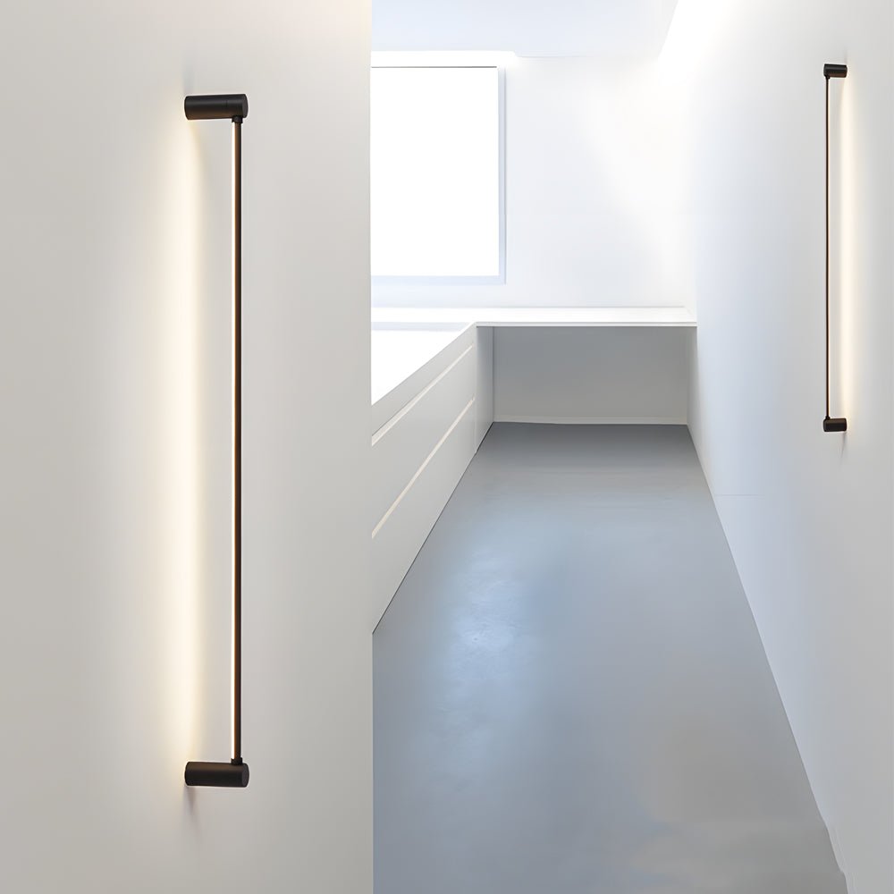 Contemporary Black Linear LED Flush Mount — Aluminum & Acrylic, 330° Rotatable, 3-Step Dimming, 23.6", 35.5", or 47.2"