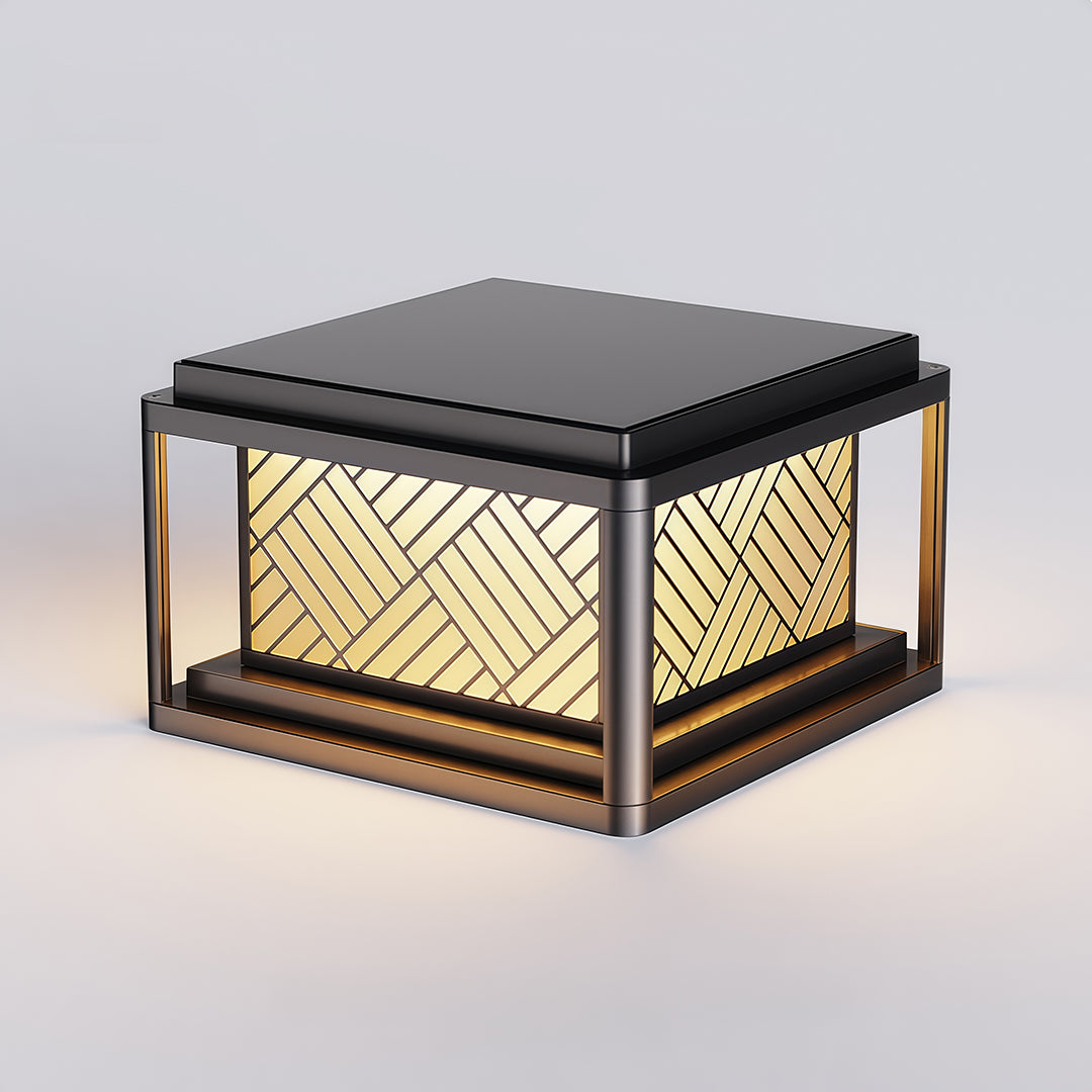 Modern Outdoor LED Pillar Light — Aluminum & Acrylic, Solar or Wired, IP54, 25CM / 30CM / 40CM