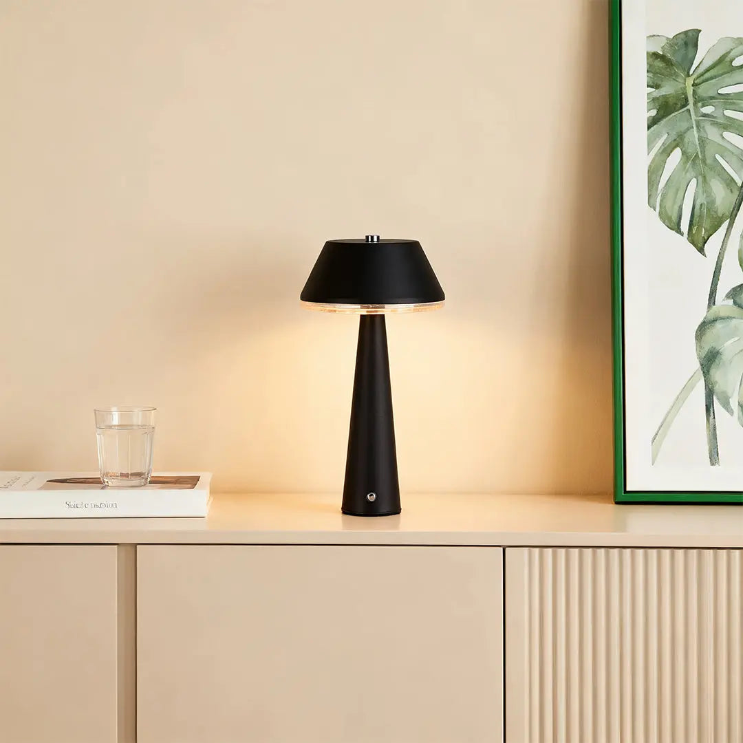 Unique Contemporary Portable Cordless Rechargeable Table Lamp Luxe