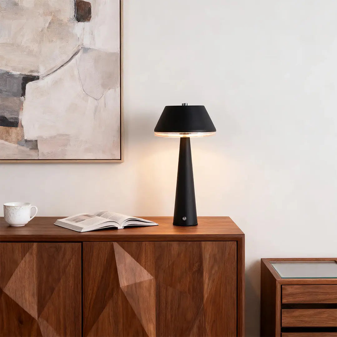 Unique Contemporary Portable Cordless Rechargeable Table Lamp Luxe