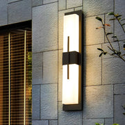 modern black rectangular led waterproof outdoor wall lamp
