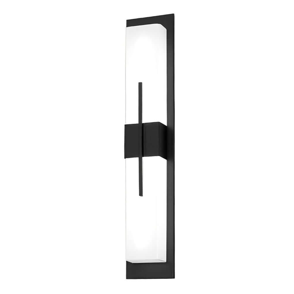 modern black rectangular led waterproof outdoor wall lamp