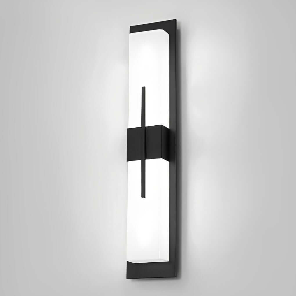 modern black rectangular led waterproof outdoor wall lamp