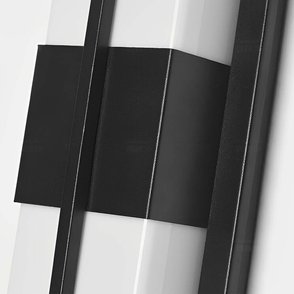 modern black rectangular led waterproof outdoor wall lamp