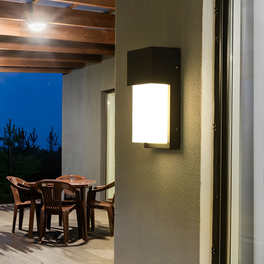 modern black rectangular waterproof 10w led outdoor wall light fixture