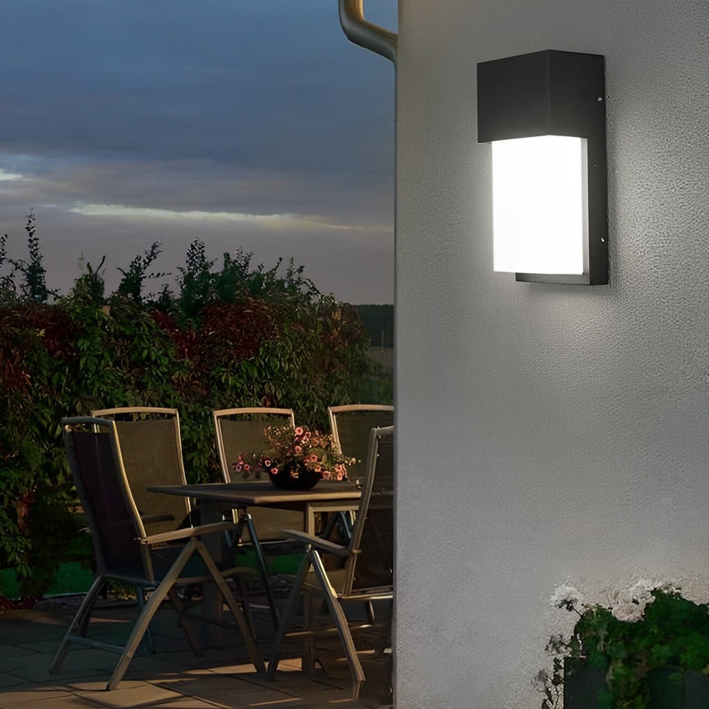 modern black rectangular waterproof 10w led outdoor wall light fixture