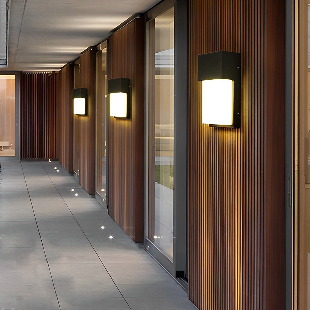 modern black rectangular waterproof 10w led outdoor wall light fixture