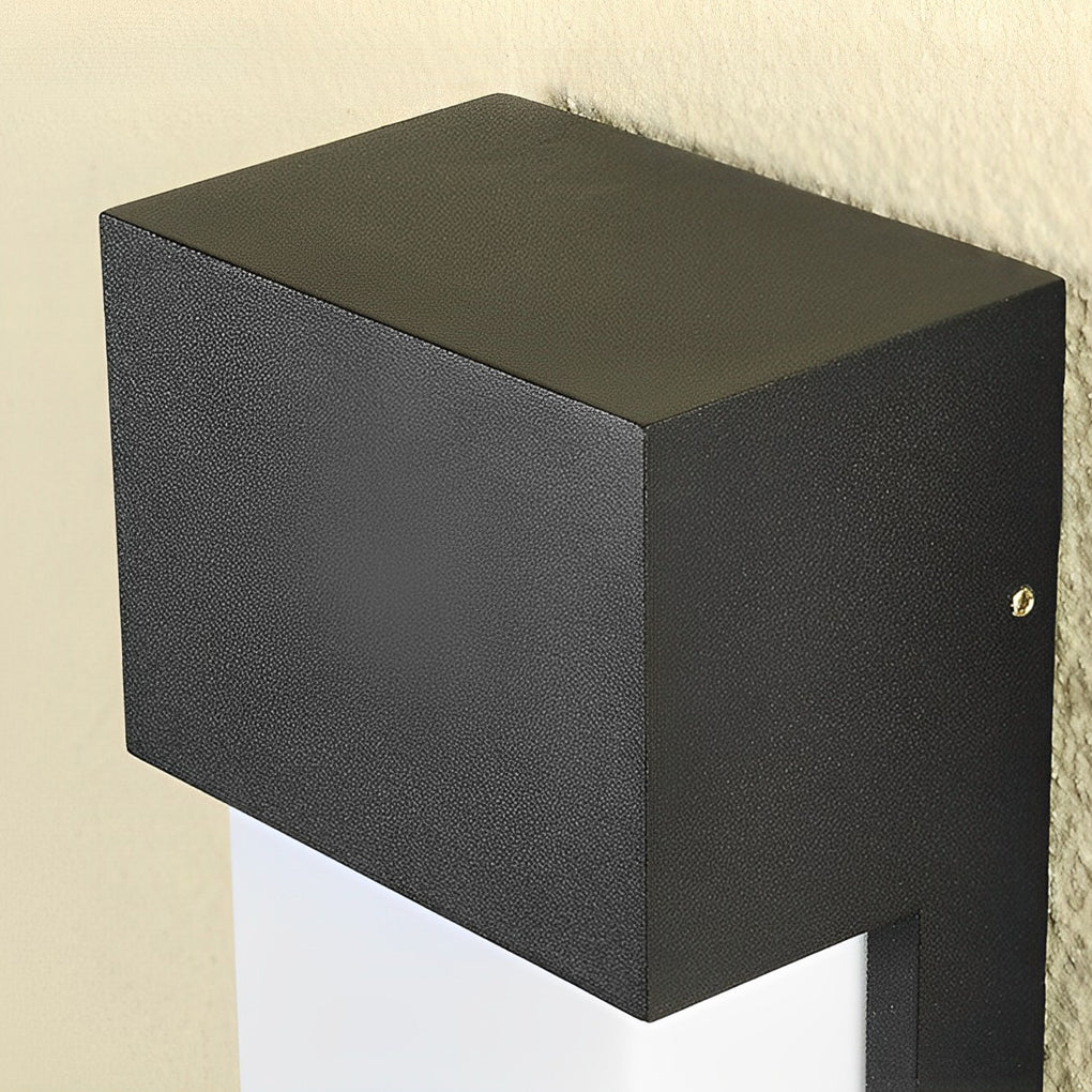 modern black rectangular waterproof 10w led outdoor wall light fixture