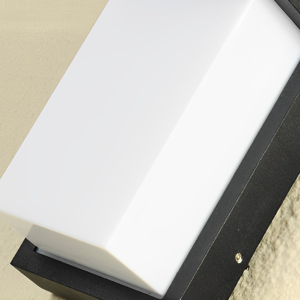 modern black rectangular waterproof 10w led outdoor wall light fixture