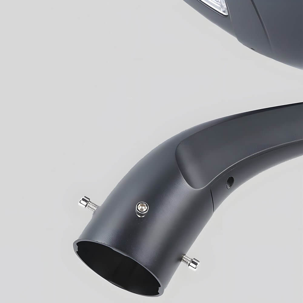modern black round outdoor led solar street light