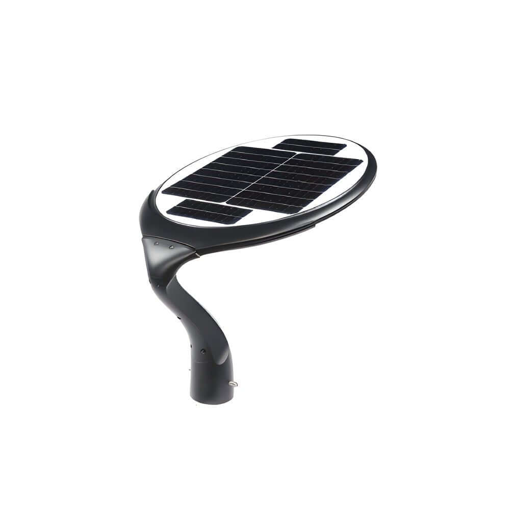modern black round outdoor led solar street light